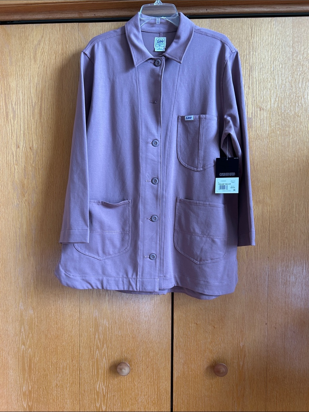 Lee Women's Dusty Mauve Button-Front Utility Jacket